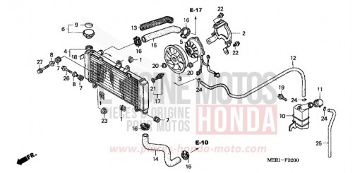 RADIATEUR (CBF600S/SA) CBF600SA5 de 2005
